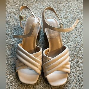 Lauren Conrad blush/nude block heels.